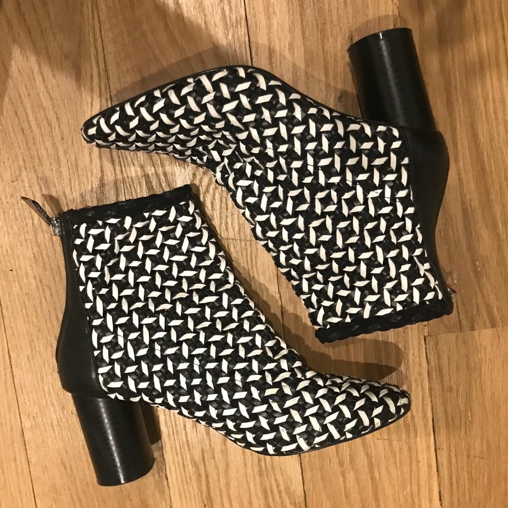 Zara woven booties